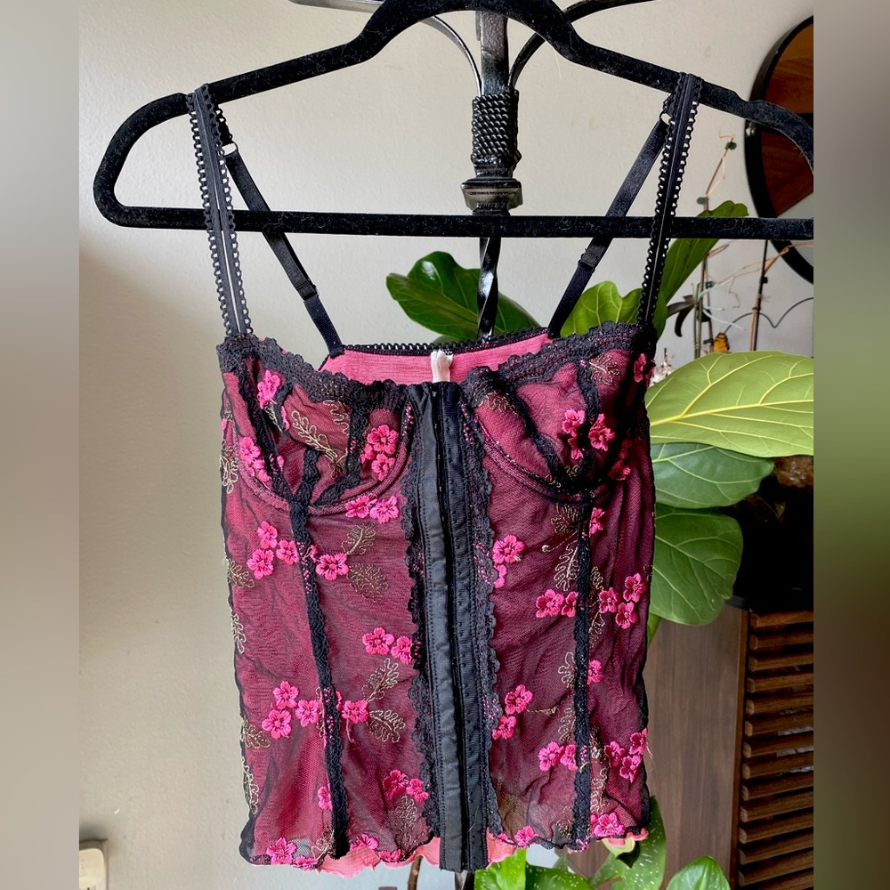 Vintage Floral corset tank top